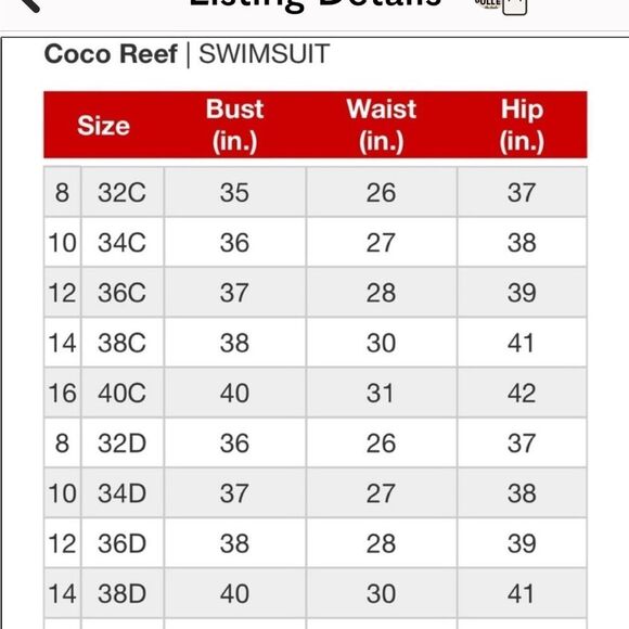 Coco Reef Five Way One Piece Swimdress Swimsuit Size 32/34D - Picture 4 of 9